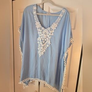Baby blue cover up